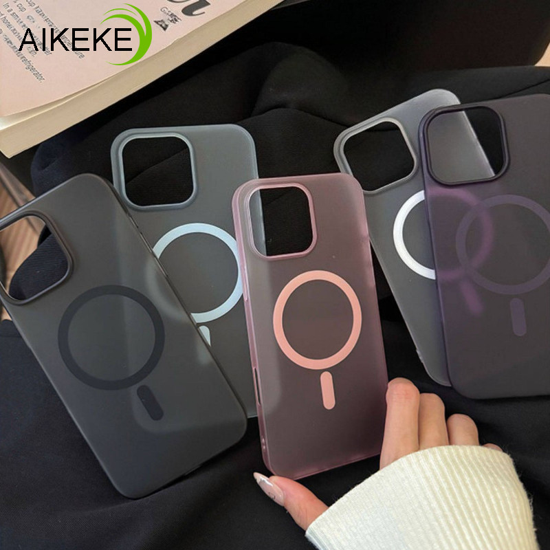 Ice Mist เคสโทรศัพท์แม่เหล็กสําหรับ Nothing Phone 3 3A Pro 2 2A Plus 1 CMF1 5G 4G Simple Business Matte Clear Hard PC Case ไร้สายชาร์จปลอก Anti-fall กันกระแทกปกหลัง