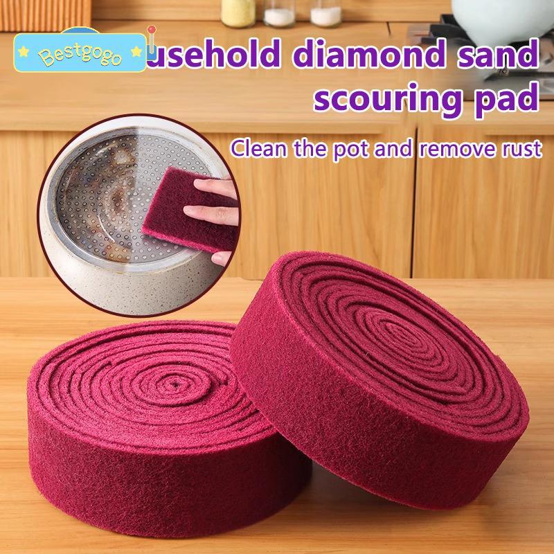 [Bestgogo-t] 1m/roll Carborundum Eraser Rust Remover แปรงจานหม้อทําความสะอาด Emery ขจัดตะกรัน Clean 