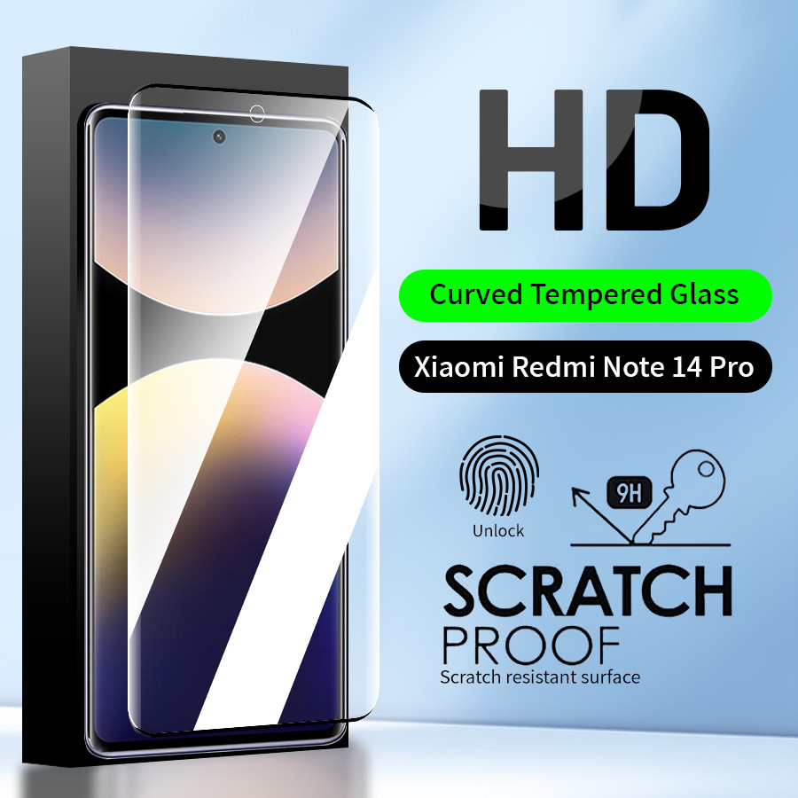 ฟิล์มกระจก ฟิล์มกระจกโค้ง แบบเต็มจอ 9H กาวเต็มแผ่นกเต็มจอ ใช้ได้กับ Xiaomi Mi 15 14 13 12 11 Ultra R