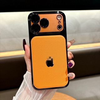 Luxury splicing leather pattern suitable for iPhone 17 Promax phone case 16 15 14 13 electroplated 16 Promax with lens film 15/16 plus anti drop 17Air new model