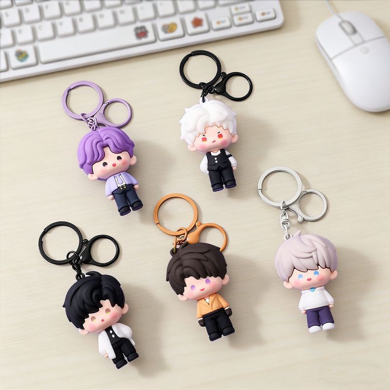 Love และ Deepspace Caleb Sylus Rafayel Zayne Zaynie Rafayel Xavier คอสเพลย์อะนิเมะรูปรุ่น Q จี้กระเป๋าถือแขวนตกแต่ง Key Chain ของขวัญฮาโลวีน