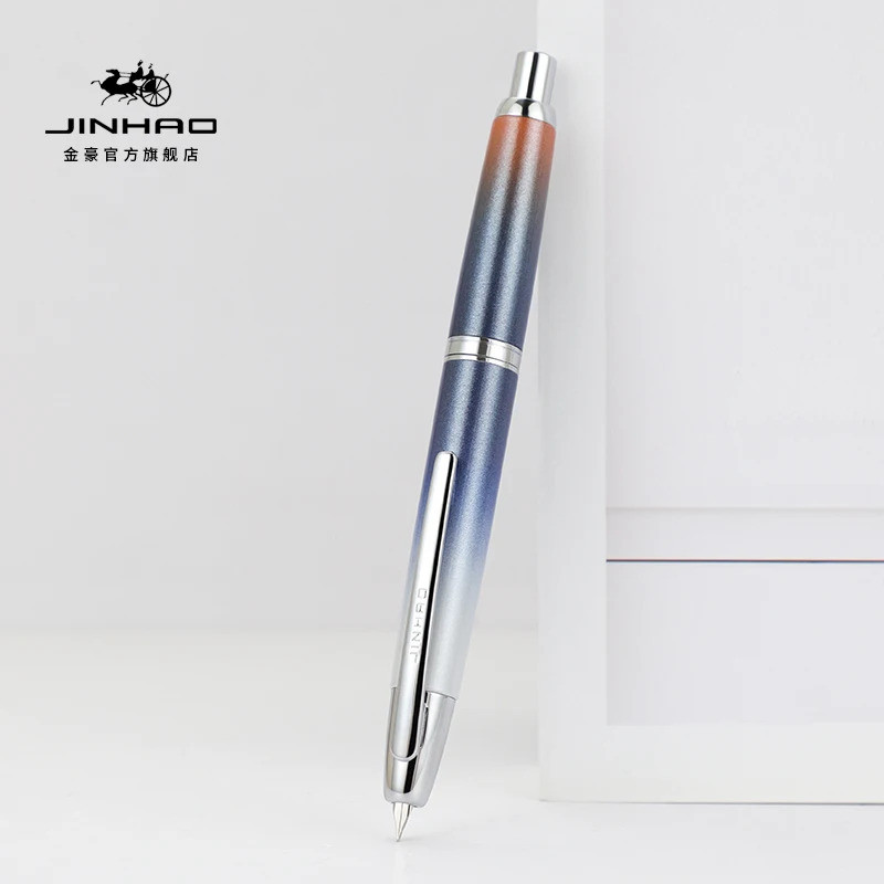 สีลิมิเต็ด อิดิชั่น ! Jinhao 10 Retractable Press Fountain Pen Ef/f Nib พร้อมหมึกแปลงเขียนของขวัญปาก