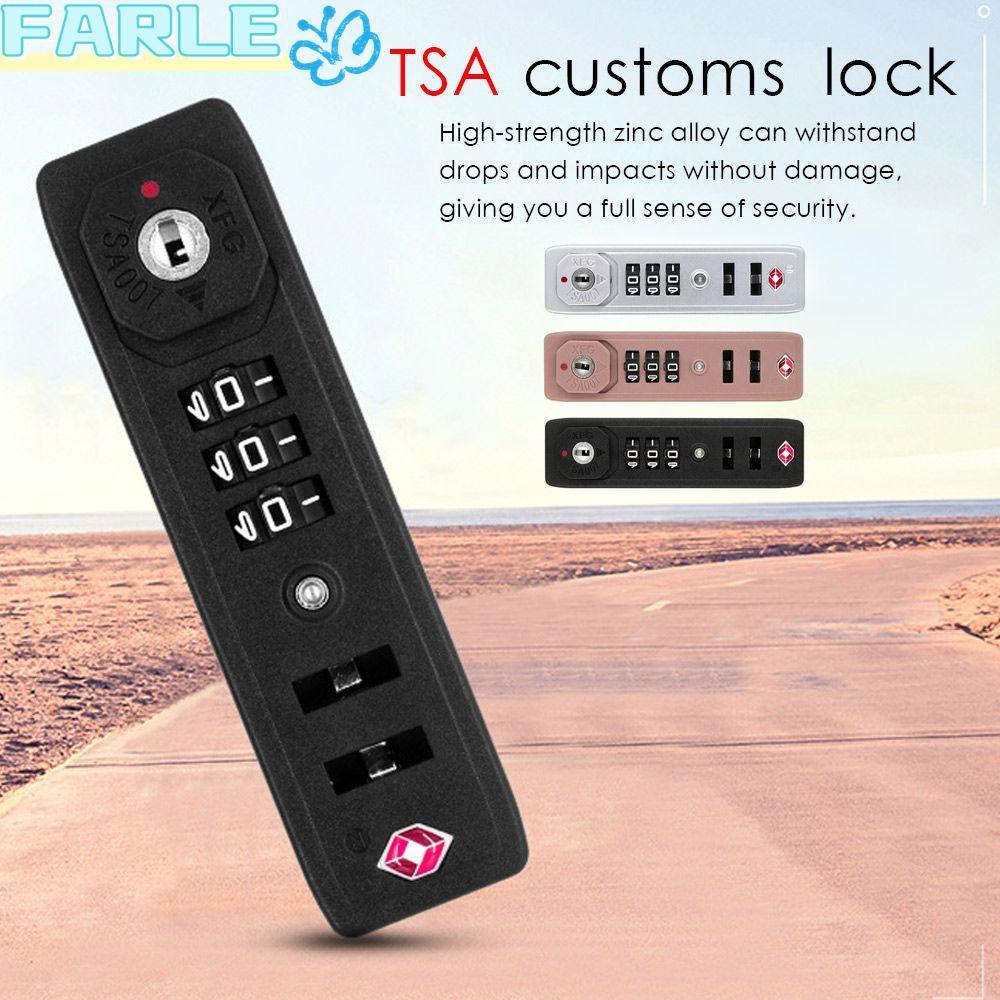 FARL TSA007 ฮาร์ดแวร์ป้องกันการโจรกรรม Weatherproof Protection Security 3 หลักรหัสล็อค