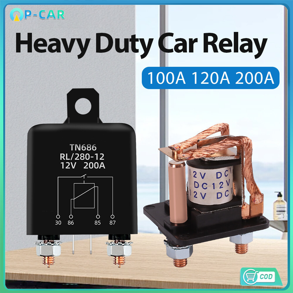 COD รีเลย์กำลังสูง 4ขา 200A 100A 12V 24V รีเลย์รถยนค์ รีเลย์โซลาร์เซลล์ กระแสไฟฟ้าสูง RELAY สต็อกไทย พร้อมส่ง