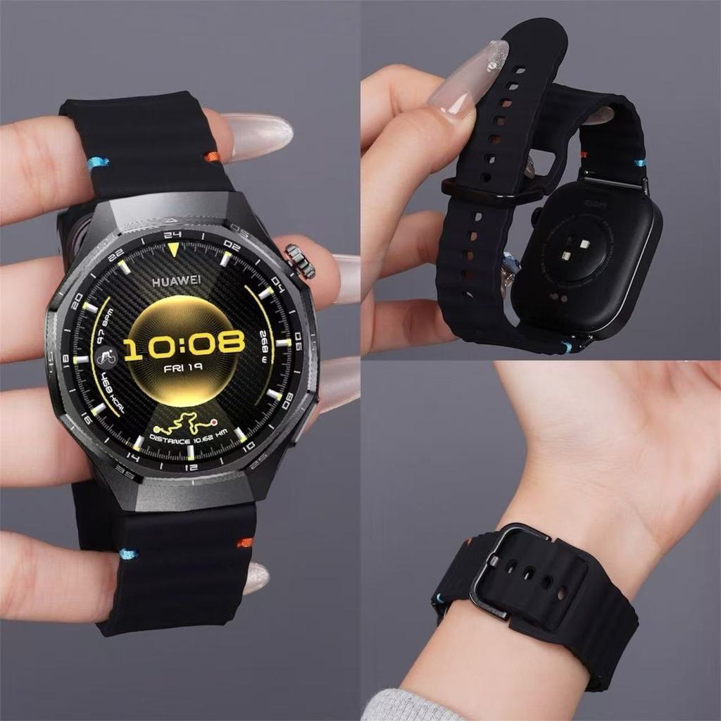สายนาฬิกาชิลิโคนHuawei gt6pro gt5pro gt4pro gt6 46mm gt5 46mm gt4 46mm gt3 gt2e gt2 Gtสาย22mm