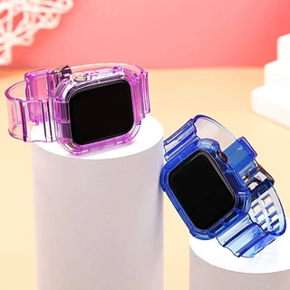 สายนาฬิกาเคส TPU ใส for Iwatch Apple Watch Series 11 10 9 8 7 6 5 4 SE 3 2 46mm 45mm 41 42 44 40 38mm