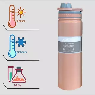 750ml 304 สแตนเลส สูญญากาศ อุณหภูมิ รักษาไว้ ถ้วย กีฬากลางแจ้ง พร้อมที่จับ กระติกน้ําเก็บความเย็น แก้วน้ําเก็บความเย็น