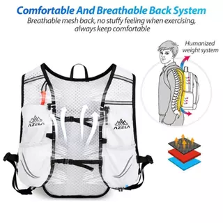 Vest Trail Running กระเป๋าเป้สะพาย หลังน้ําหนักเบาขี่จักรยาน Run Jogging Marathon กระเป๋าเป้สะพายหลังขี่ปีนเขากระเป๋า