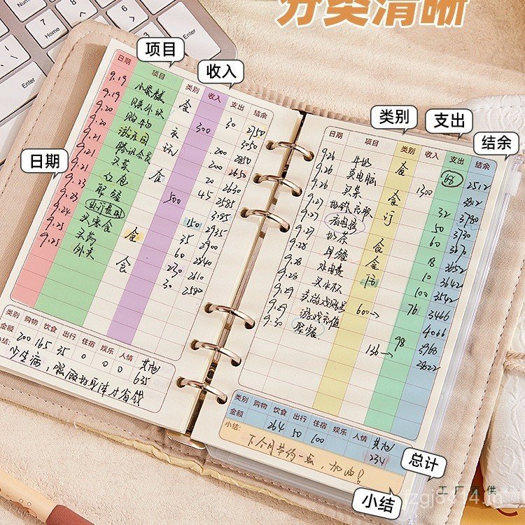 Accounting Cash Handbook Portable Shop Daily Expenditure Book Family Financial Management Notebook B