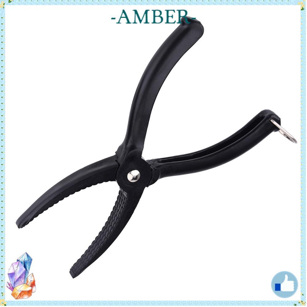 AMBER Fish Lip Holder, Black Lightweigh Fishing Gripper, ทนทาน 7.5 นิ้ว ABS Fish Lip Gripper Hook Re