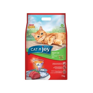 Cat n joy แคทเอ็นจอย อาหารเม็ดแมว ทุกสายพันธุ์ เม็ดกรอบ กินง่าย ยกกระสอบ ขนาด 7kg