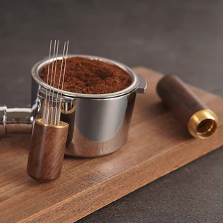 【ส่งเดี๋ยวนี้】COD 51/58mmอุปกรณ์จับกาแฟระดับมืออาชีพ: เข็มกาแฟผงกาแฟแหวนกาแฟกดถ้วยกาแฟผู้ถือเข็ม