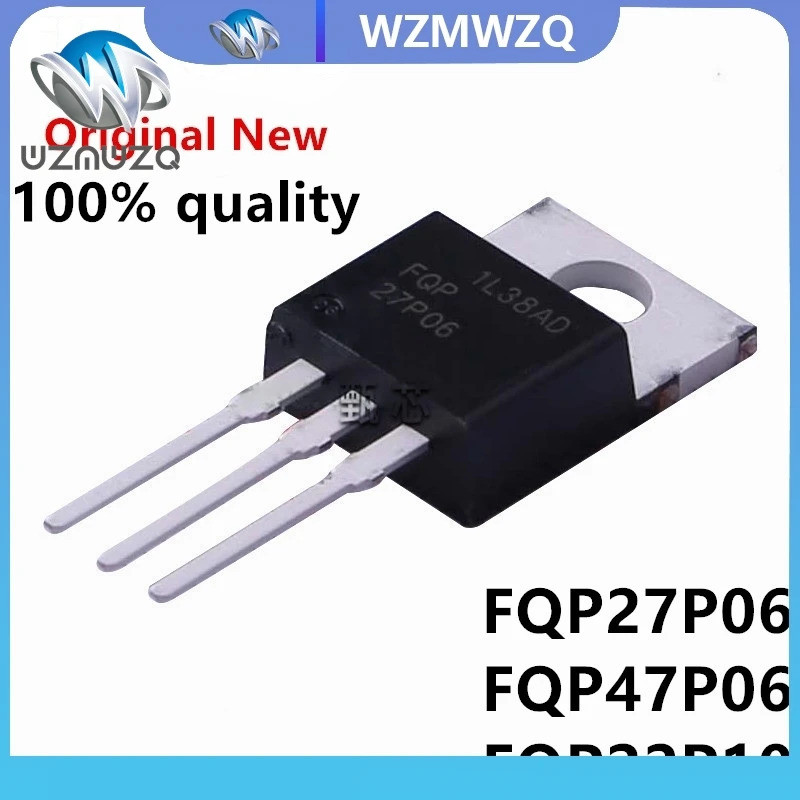 5PCS FQP27P06 27P06 FQP47P06 47P06 FQP22P10 22P10 TO-220 Field Effect ทรานซิสเตอร์