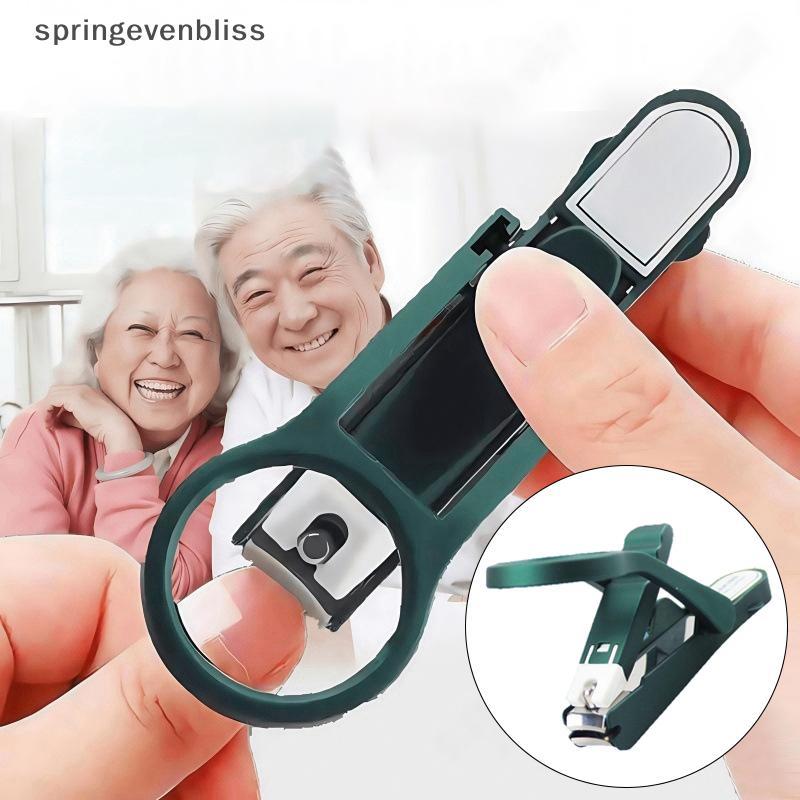 Springevenbliss Creative แว่นขยายเล็บ Clippers Anti Splash เล็บ Clippers ส่วนบุคคลติดตั้งเล็บ Clippe