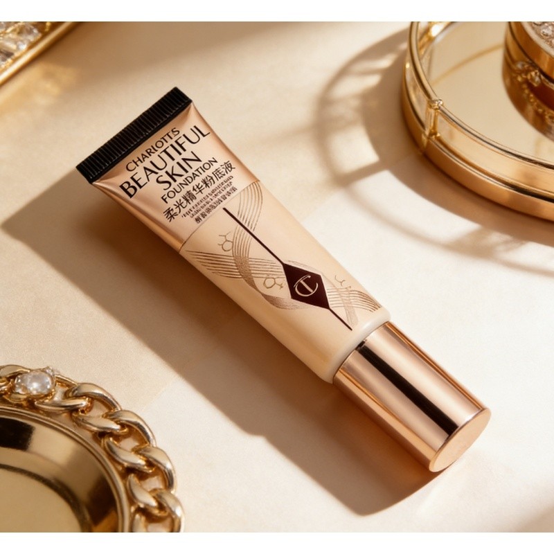 ((KE QI) สินค้าใหม่ Hyaluronic Acid Liquid Foundation Moisturizing Oily Skin Long-Lasting Matte Ligh