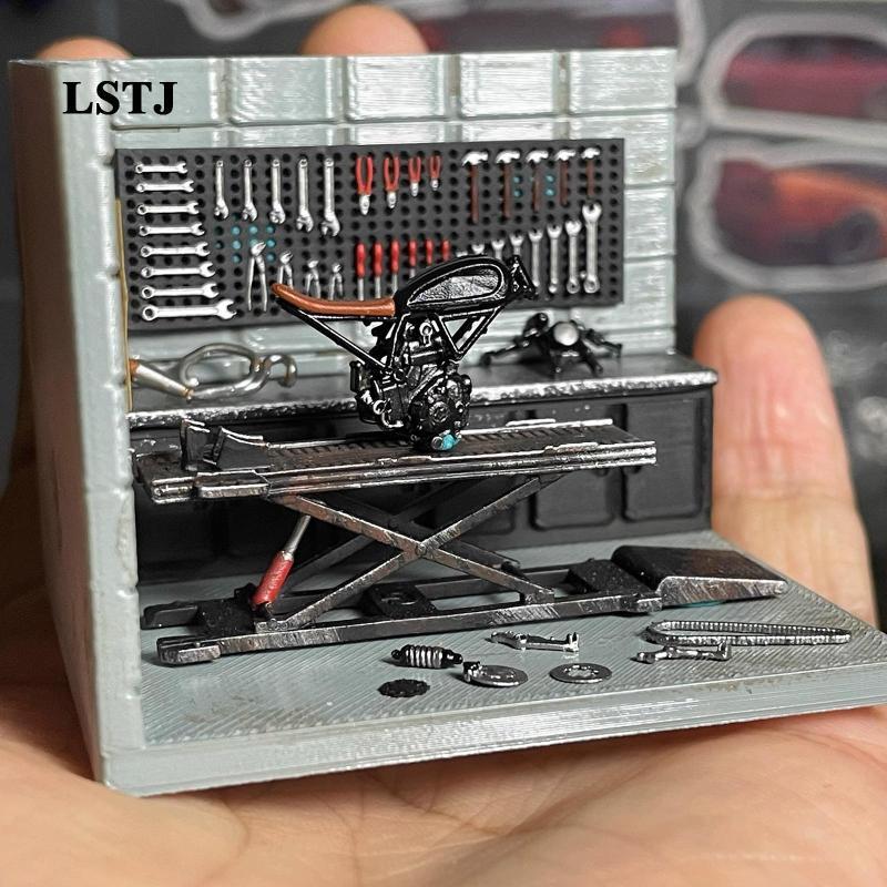 [Lstjj] 1/64 Scale Garage Pegboard Panel Model Diorama Garage Accessories Creative