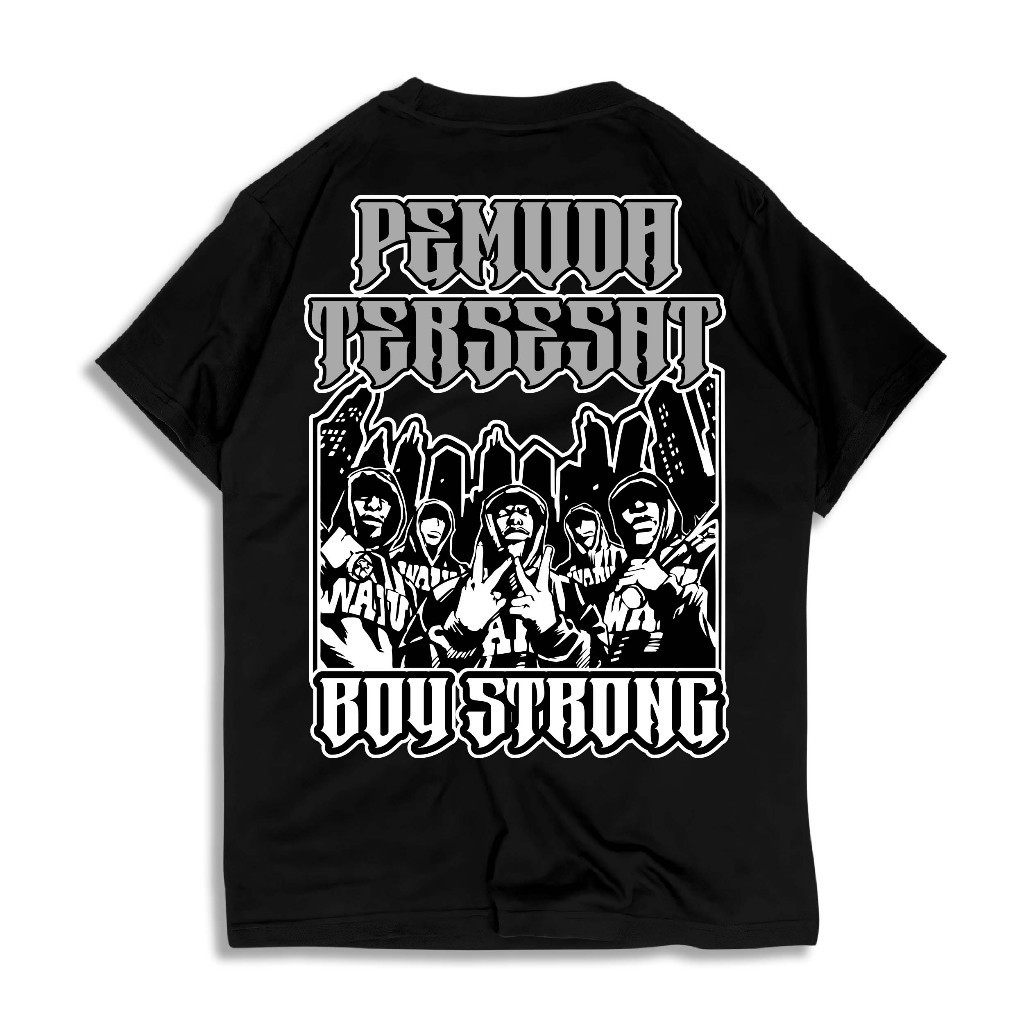 เสื้อยืด Lost Youth Boys Strong - เสื้อ Viral Distro ล่าสุดพร้อมคํา - เสื้อยืดผ้าฝ้าย Combed 30s