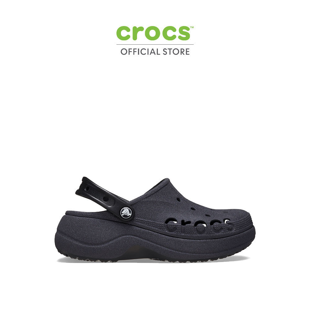 CROCS รองเท้าลำลองผู้หญิง BAYA PLATFORM GLITTER CLOG รุ่น 208459001 - BLACK