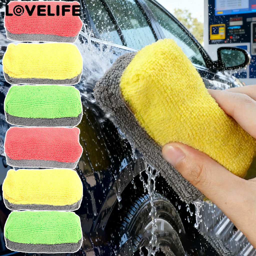 [AUTO & 3C]ยางลบฟองน้ํารายละเอียดรถยนต์มืออาชีพ,แผ่นทาแว็กซ์,ฟองน้ําขัดซักผ้าไมโครไฟเบอร์อัตโนมัติพร้อมดูดซับสูง 1-3 ชิ้น