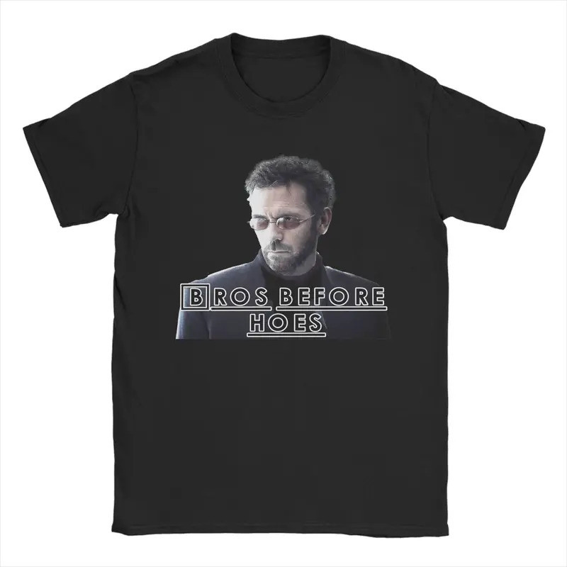 เสื้อยืด House Md Bros before Hoes แฟชั่น เสื้อยืดแขนสั้น วินเทจ คอตตอน คอกลม ไซส์ 4XL 5XL 6XL