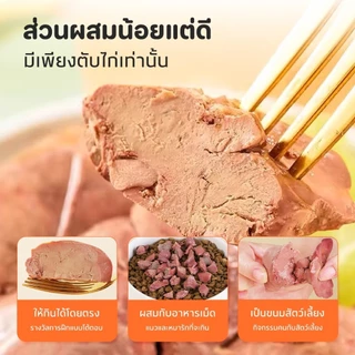 🐱🐶【PET RECORD】ตับไก่นึ่ง ขนมสัตว์เลี้ยง 40g โปรตีนสูง ผสมน้ำมันปลา บำรุงขนใช้ได้ทั้งแมวและสุนัข