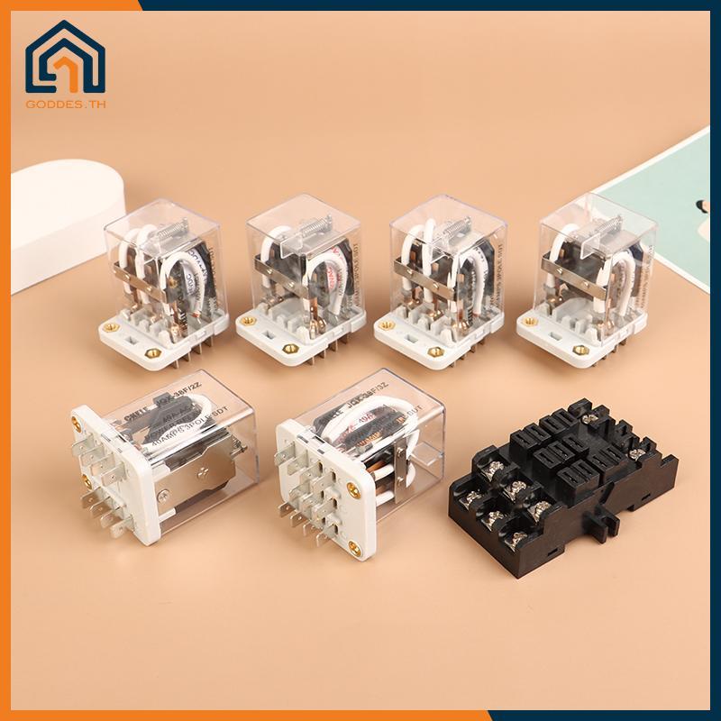 Goddes รีเลย์ระดับกลาง JQX-38F 3Z 40A รีเลย์ไฟฟ้ารีเลย์แม่เหล็กไฟฟ้า DC12V DC24V AC220V TH