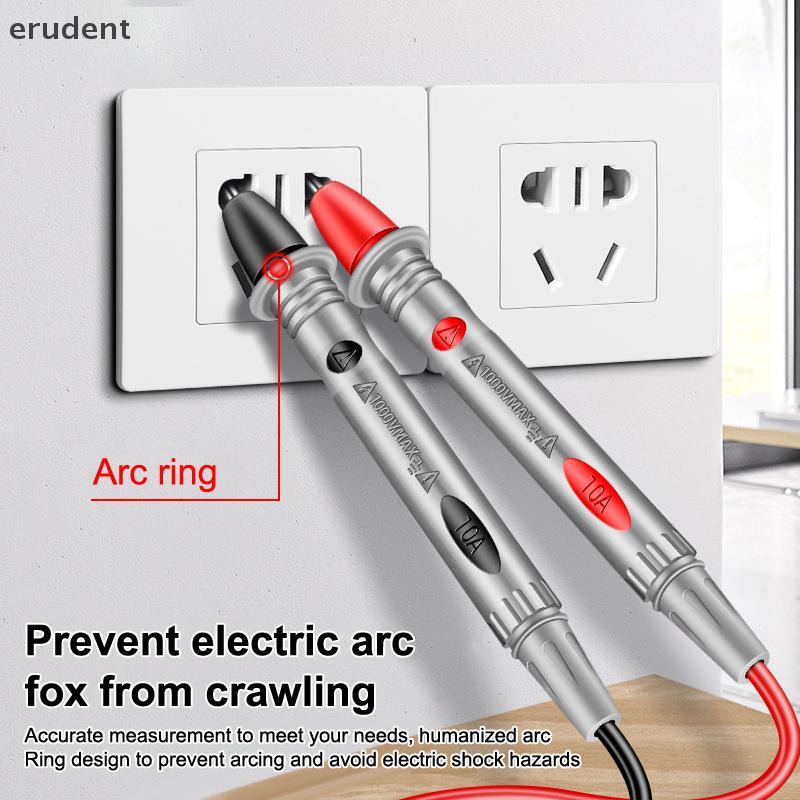Erudent คุณภาพสูง Universal Multimeter Test Leads Probe สายไฟทดสอบสาย Probe ปากกาลวดมัลติมิเตอร์แบบด