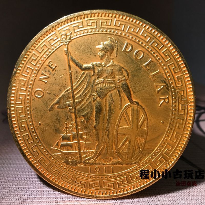 Retro Gilt Coin Collection โบราณ Qing Dynasty ต่างประเทศเงิน Dollar Station ต่างประเทศสิบหยวน Big Si