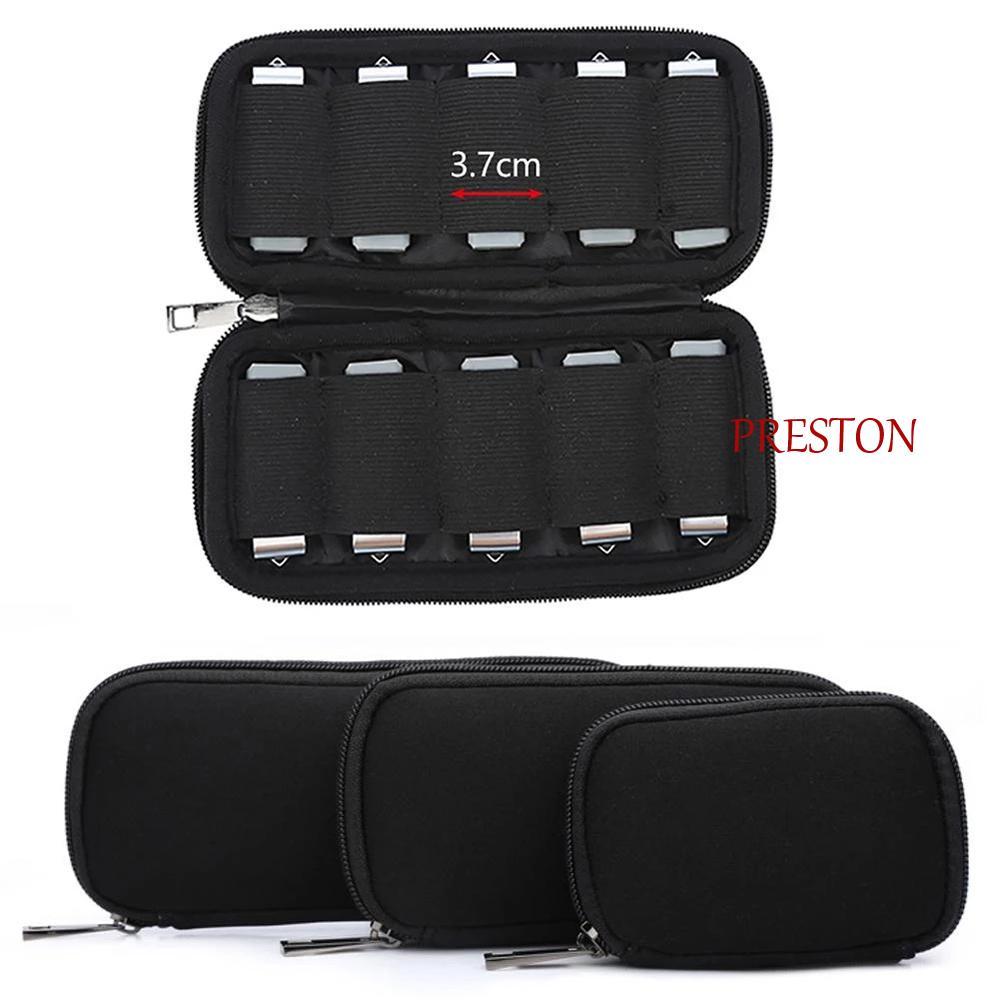 แฟลชไดรฟ์ PRESTON ป้องกันสีดํามัลติฟังก์ชั่น U Disk Holder กันฝุ่นพร้อมซิป Neoprene U Disk Bag