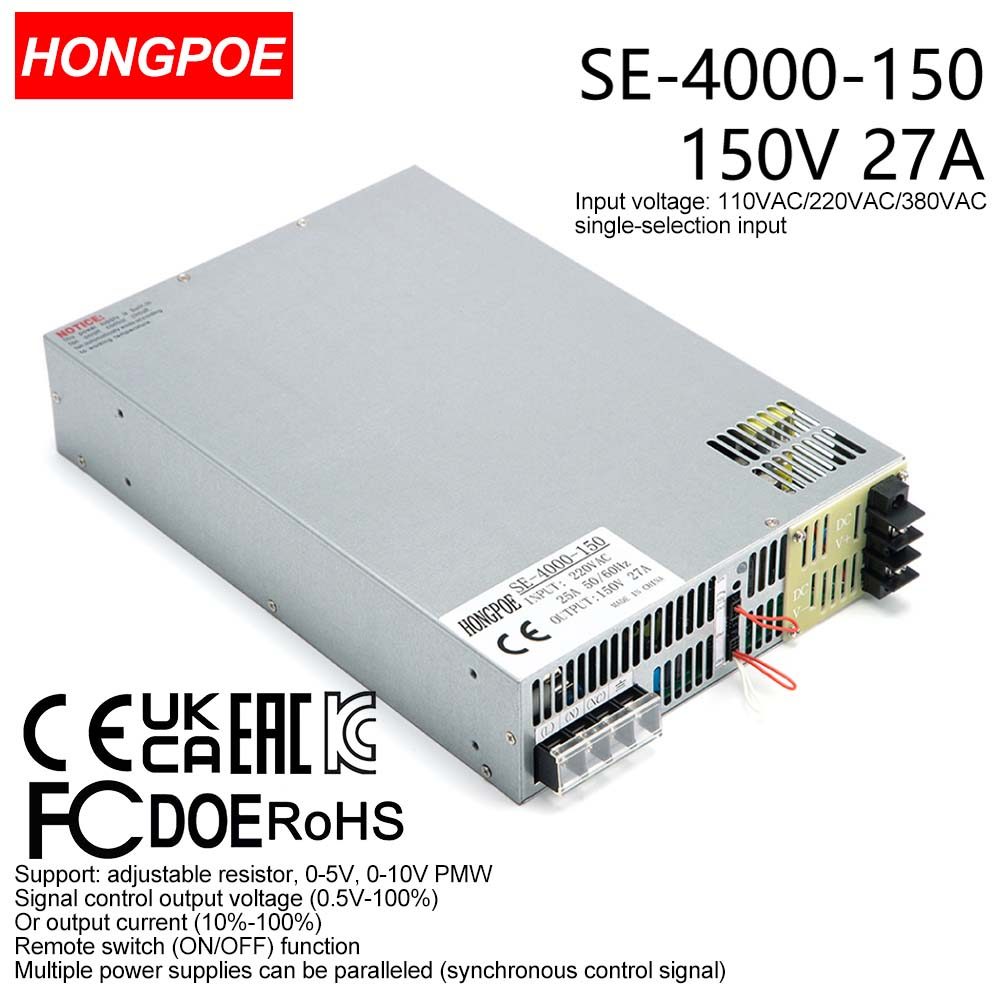 0-150V 26.5A 4000W หม้อแปลงควบคุมสัญญาณ AC-DC 0-5V 0-10V PLC/PMV เหมาะสําหรับมอเตอร์/แบตเตอรี่/พลังง