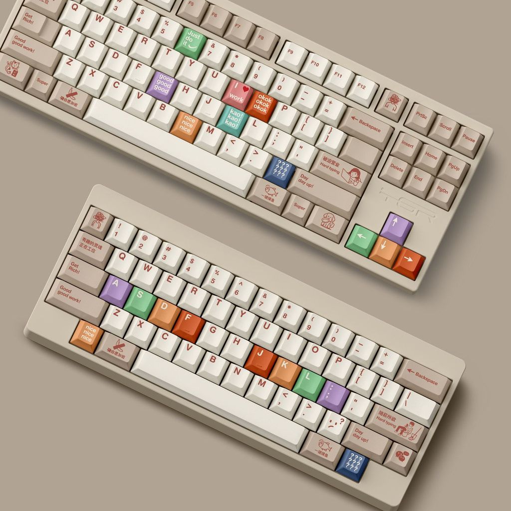 FBB Original Keycap Worker Queen บังคับธุรกิจ PBT ระเหิด 1.7 มม.ที่กําหนดเองคีย์บอร์ดนม