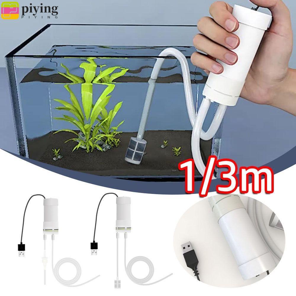PIYING Fish Tank Water Changer, USB Mini Self Priming Pump, 5V 2A Plus Drainer Aquarium เครื่องมือเป