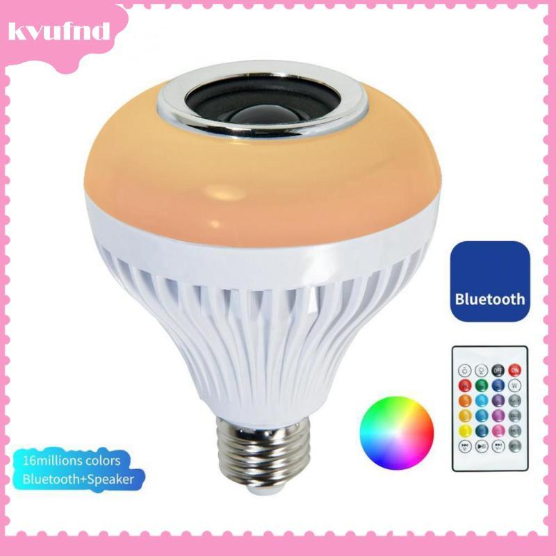 [kvufnd] 5-7W LED RGB Speaker Bulb Light Dimmable Music Lamp Night 0V พร้อมรีโมทคอนโทรล, E27 Screw S