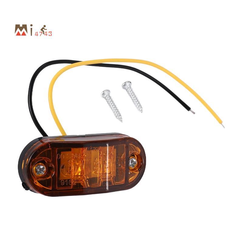 Mi4744312V / 24V 2 LED Side Marker ไฟโคมไฟสําหรับรถยนต์รถบรรทุก Trailer E-marked Amber
