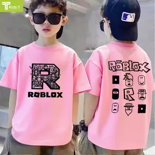 เสื้อยืดแขนสั้นสำหรับเด็กแฟชั่นเกาหลีปี 2026 จากร้าน ลาย Roblox เนื้อผ้าโซโรนา เหมาะสำหรับเด็กชายหญิง