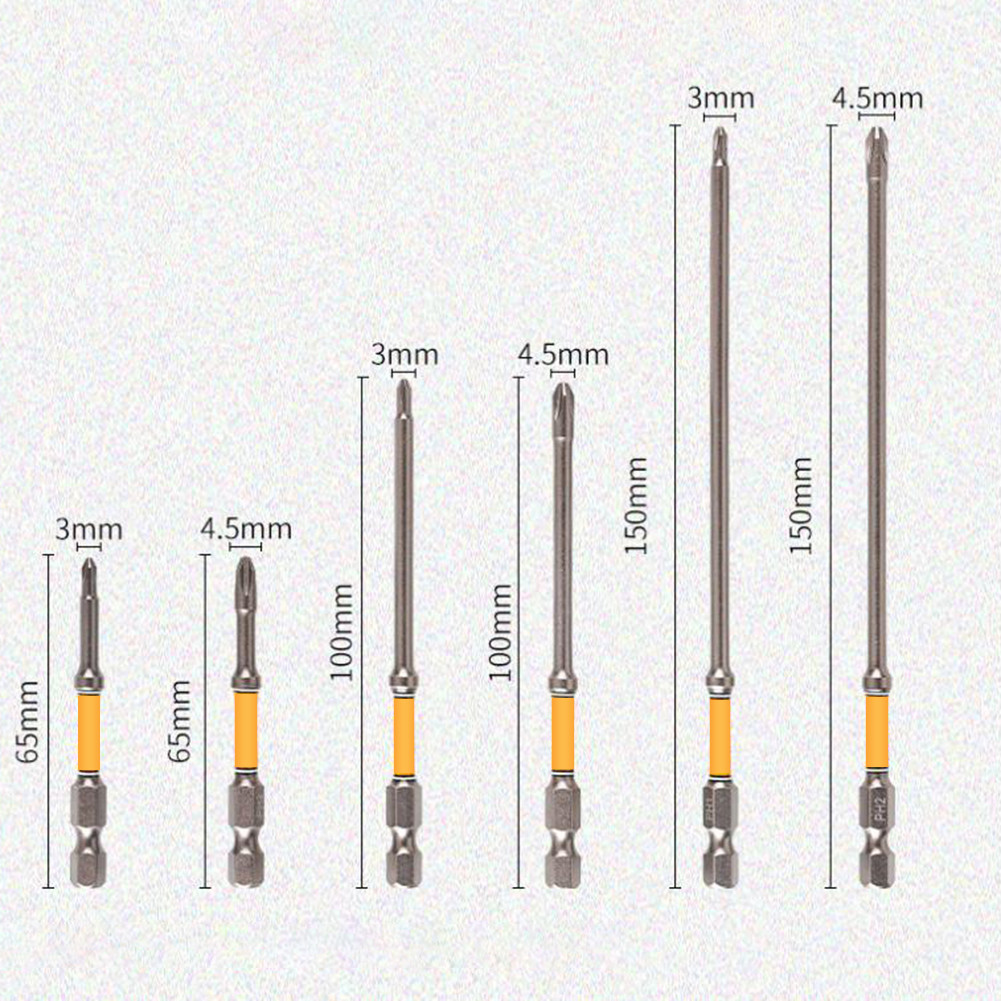 [ในสต็อก] 1 ชิ้นข้ามไขควงบิต 1/4 Hex Shank PH2 สกรูไขควงไฟฟ้าบิต