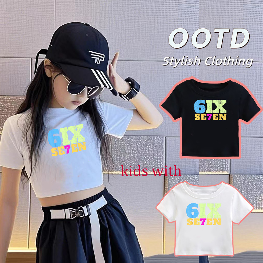 (จัดส่งตลอด 24 ชั่วโมง) ผลิตภัณฑ์ใหม่ในปี 2025! เด็กหญิงแขนสั้นเสื้อยืด 100% Cotton พิมพ์เสื้อยืด A492 - รูปที่ 3