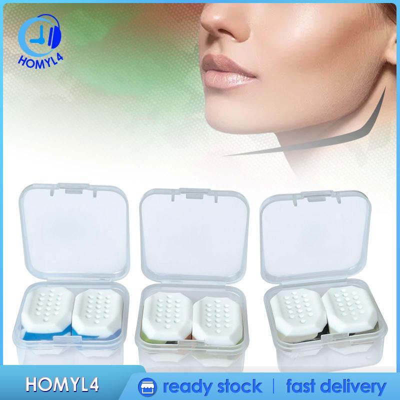 [Homyl4] 2x Jaw Exerciser Jawline Shaper Double Chin ลดสําหรับผู้ชายผู้หญิงเริ่มต้น