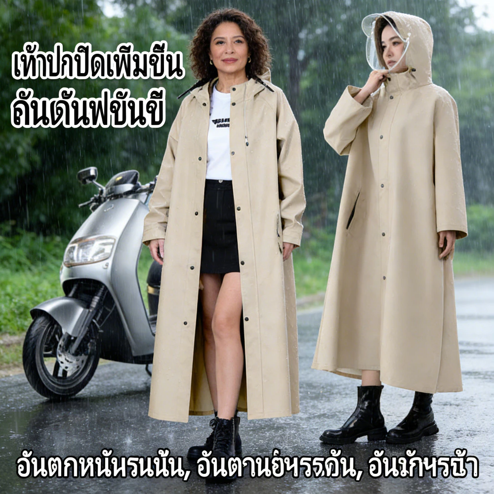 ชุดกันฝนทนทาน อย่างดี ขี่มอเตอร์ไซค์ บวกเหนียว ชุดกันผู้ใหญ่