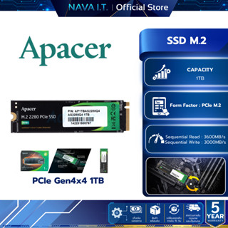 Apacer SSD M.2 (เอสเอสดี) PCle Gen4x4 1TB AP1TBAS2280Q4L-1 (…