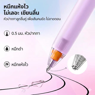 ปากกาเจล Writech Switch รุ่น W-0195 (0.5 mm) 🔥หมุนปรับเสียงกดได้ หมึกน้ำเงิน ปากกาไร้เสียงและมีเสียงคลิกในด้ามเดียวกัน