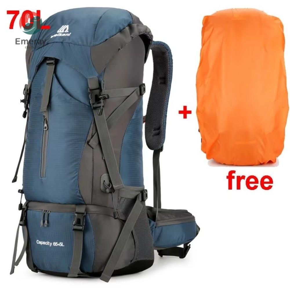 EMERAY Travel Rucksack,อเนกประสงค์ความจุขนาดใหญ่กระเป๋าเป้สะพายหลัง,Breathable 70Lกันน้ําDuffleกระเป