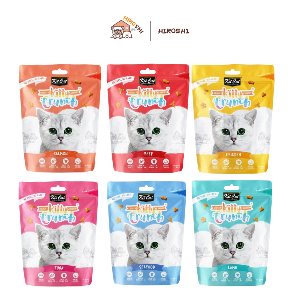 Kit Cat Kitty Crunch ขนมขัดฟัน สำหรับแมว ขนาด 60 กรัม