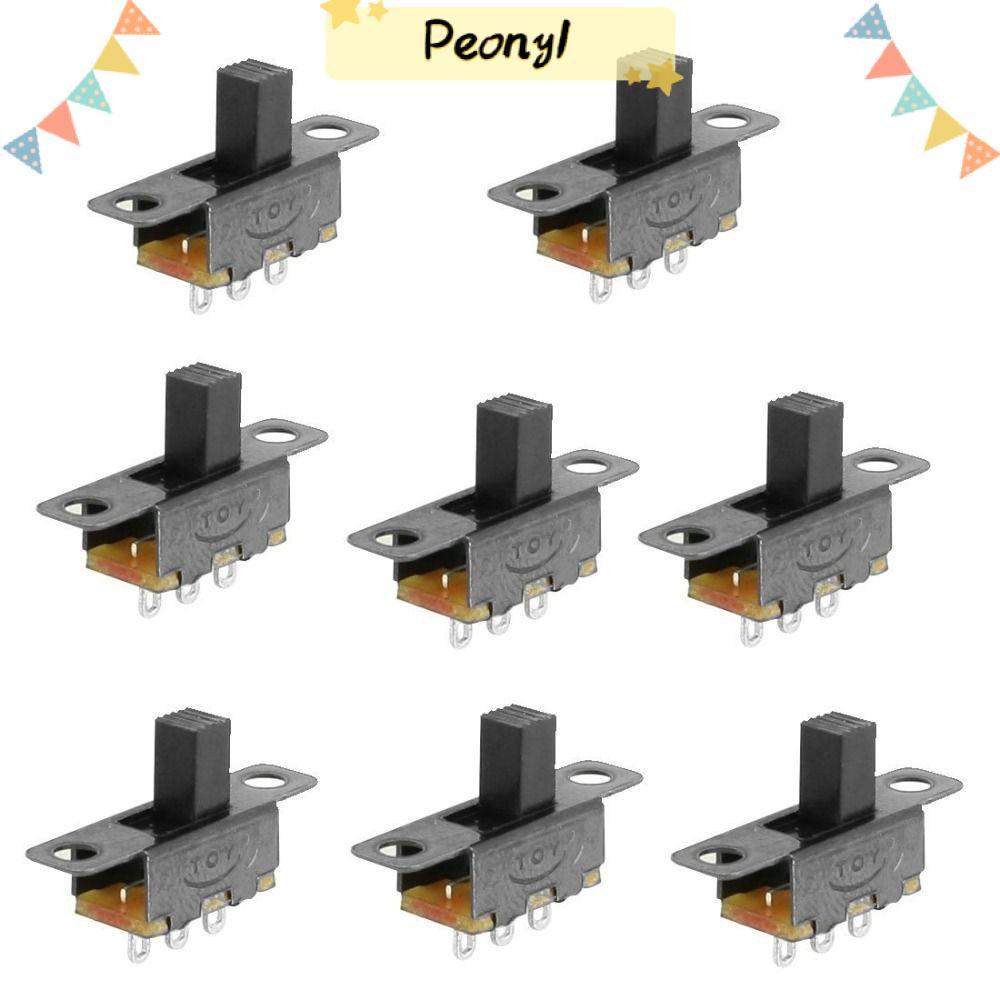 PEONY 8 ชิ้นสวิตช์สไลด์, แผง DC 50V 0.5A Micro Mini Toggle Switch, SS12F15VG6 6 มม. 3 ขา 2 ตําแหน่งส