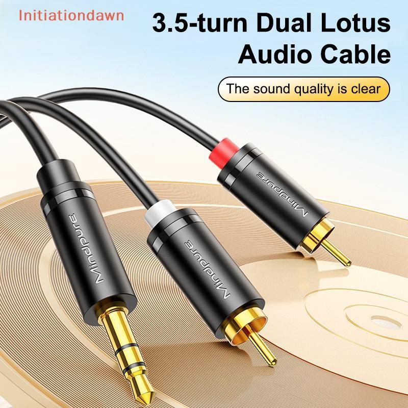 [Initiationdawn] สาย RCA 3.5 มม.ถึง 2RCA Splitter RCA Ja 3.5 สาย RCA สายสัญญาณเสียงสําหรับสมาร์ทโฟนเ