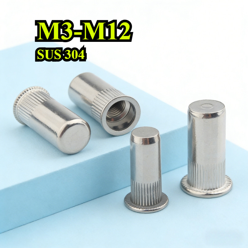 【ZQ-R1】รีเวทนัท สแตนเลส 304  M3M4M5M6M8M10M12