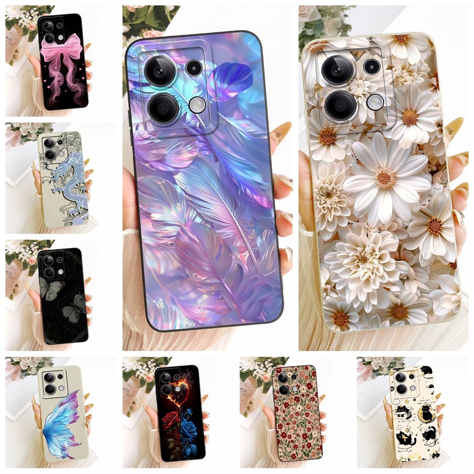 ปลอกสําหรับ Redmi หมายเหตุ 13 5G แฟชั่นการ์ตูนน่ารักตลกทาสีซิลิโคนเคสโทรศัพท์ 2312DRAABI 2312DRAABG