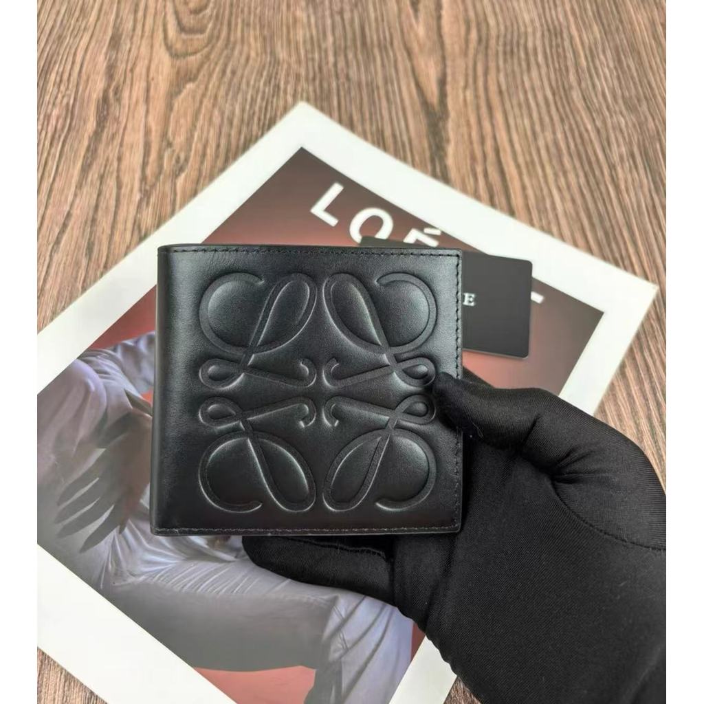 กระเป๋าสตางค์พิมพ์ลาย Loewe Cowhide พร้อมกล่องของขวัญ