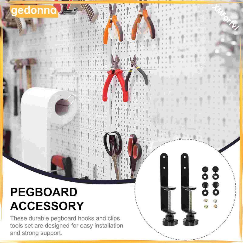 [gedonna] 2 ชิ้น Pegboard Desk Mount Standing Support Fixing Clips Fixing Clamps คลิปหนีบโต๊ะสําหรับ