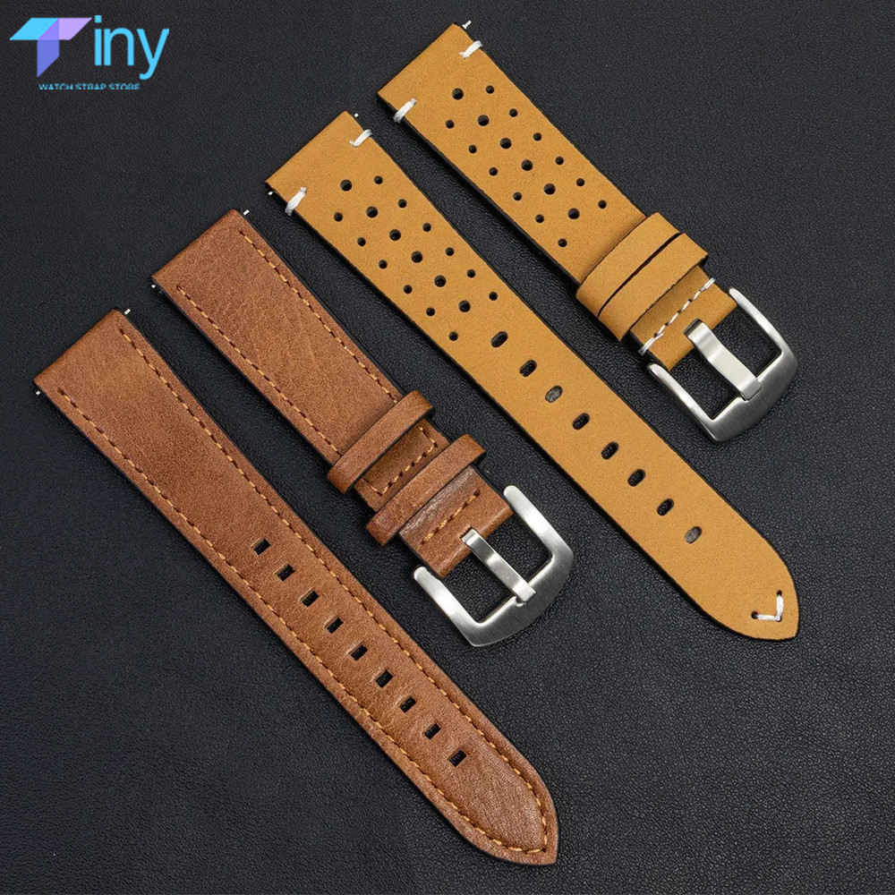 20 มม.22 มม.หนัง Breathe สําหรับ Samsung Galaxy นาฬิกา 7 6 5 4 40/44 มม.6Classic Band สําหรับ Huawei GT6 5Pro Watchband